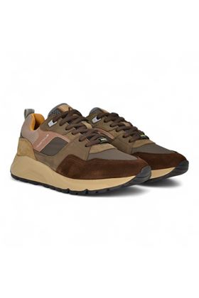 Sneaker uomo in camoscio e nylon colore testa di moro. AMBITIOUS | 13395-TESTA DI MORO